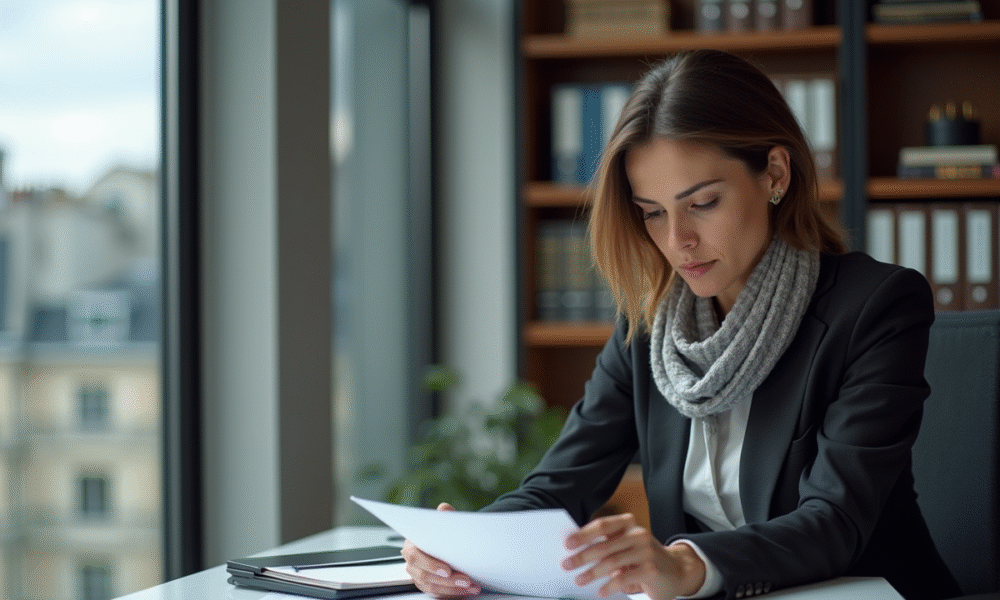 Femme d affaires en bureau parisien moderne