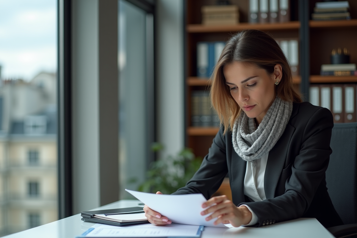 Femme d affaires en bureau parisien moderne