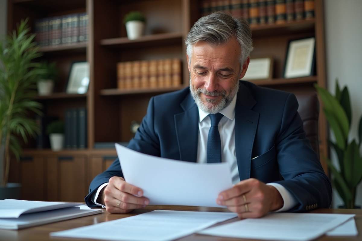 Homme d affaires français en costume dans un bureau moderne