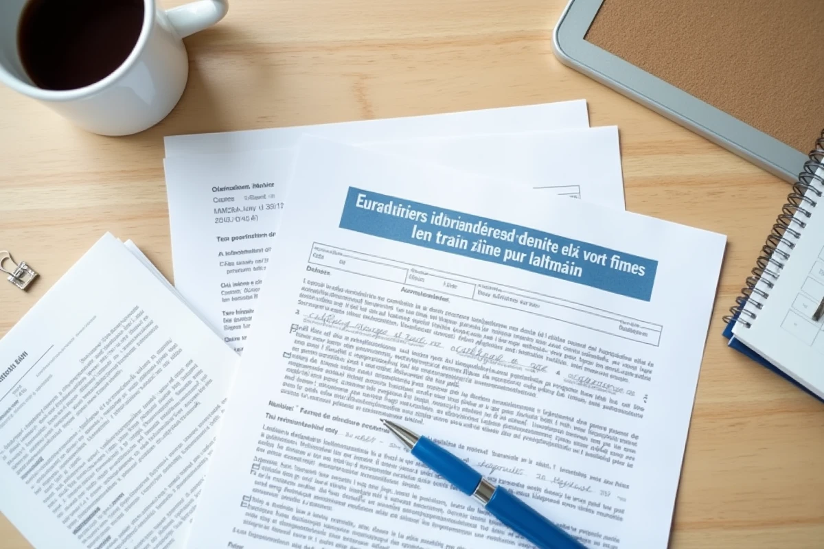 Lettre de contestation d'amende pour tapage nocturne posée sur un bureau avec documents administratifs